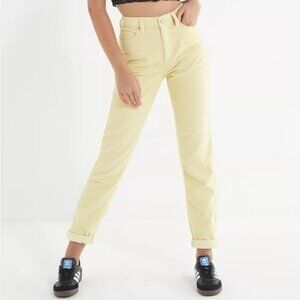 BDG Urban Outfitters Mom High Rise Yellow Corduroy Pants 28